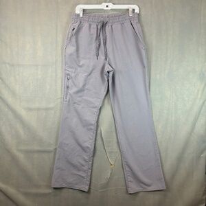 Jaanuu Scrub Pants Womens M Gray Drawstring Cargo Pocket Medical pre owned